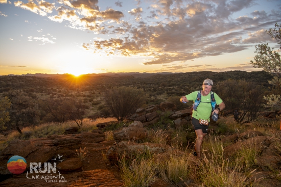 On stage one at Run Larapinta