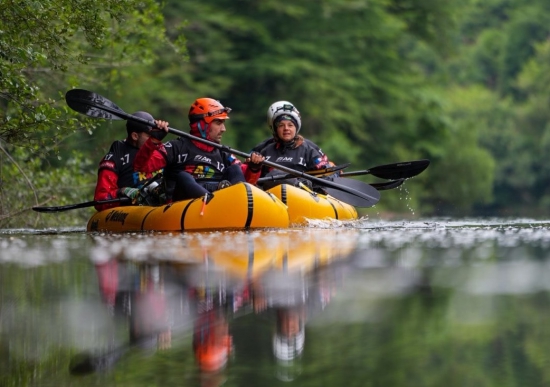 Packrafting on day at 4 at Raid in France