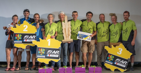 The podium teams at the 2024 Raid in France