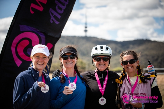 At the finish line of the Women Only Adventure Race